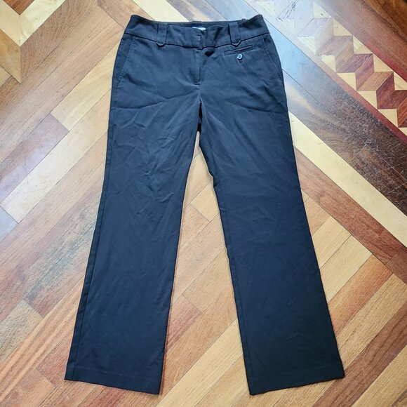 LOFT Low Rise Black Boot Cut Pants Size 4 - Picture 3 of 12